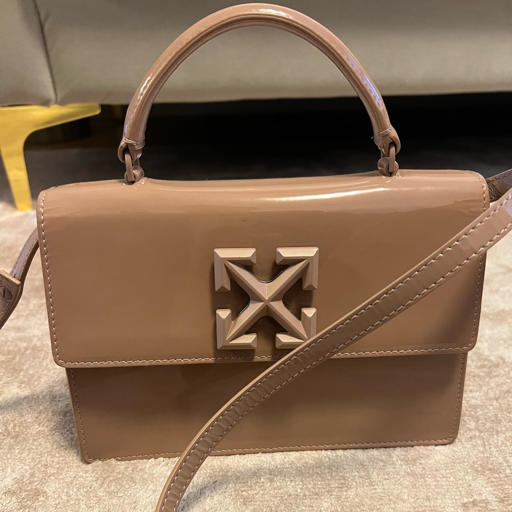 Off-White 1.4 Jitney top handle bag in Nude
